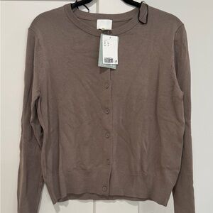 H&M Women's Brown Button Up Cardigan